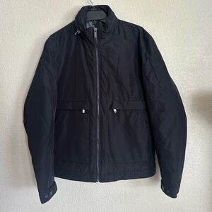 Massimo Dutti Concealed Hood Jacket With Pockets Sz L NWOT